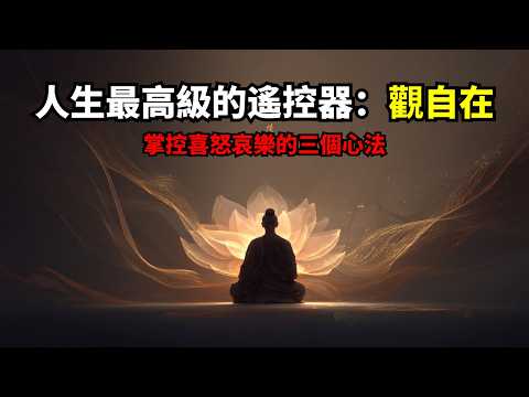 人生最高級的“遙控器”,就叫「觀自在」!心經裡的3個心法,讓你徹底掌控自己的喜怒哀樂 | 情緒掌控 | 心經解析 | 五蘊皆空 | 無所得 | 情緒觀照 | 內在自由 | 冥想練習 | 自我覺察