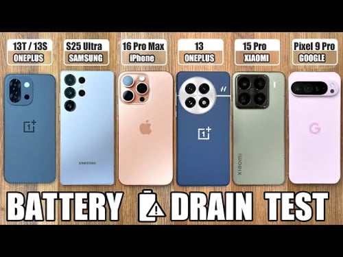 ONEPLUS 13T vs iPhone 16 Pro Max / S25 Ultra / Pixel 9 Pro / Xiaomi 15 - BATTERY DRAIN TEST