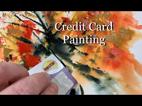 Painting With Only A Card & A Spray Bottle