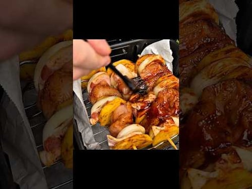 Hähnchen-Kebab in 5 Minuten! Für Zuhause