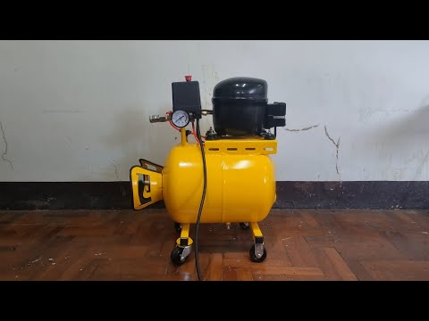 ขั้นตอนทำปั้มลม DIY จากคอมเพรสเซอร์ตู้เย็นเก่า Homemade Silent Air Compressor