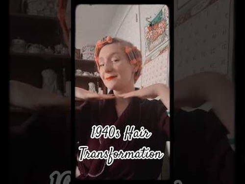 1940s Hair Transformation // From Frizzy Poodle π© to 40's Glamour β¨ #shorts