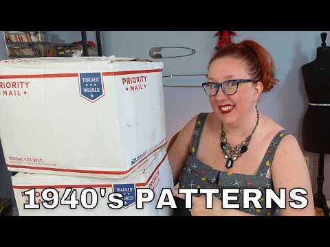 I found 500 DEADSTOCK 1940's sewing patterns, let's unbox them (part one)