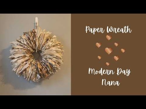 Dollar Tree Wire Wreath Makeover | Neutral Boho Scrap Paper Decor
