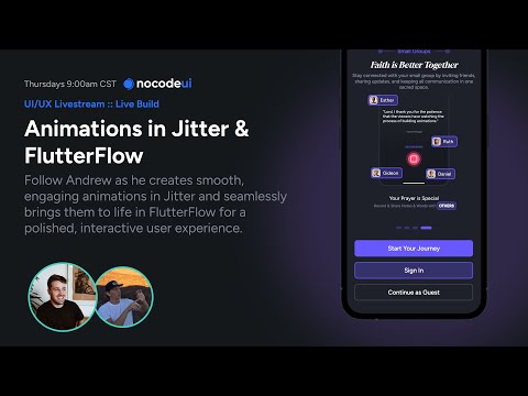 Animations in Jitter & FlutterFlow