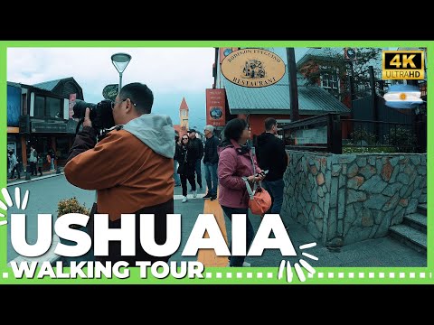 Descubra a Avenida San Martín em Ushuaia! WALKING TOUR 4K