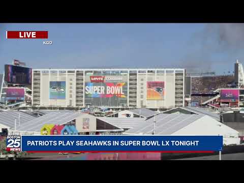 CALM BEFORE STORM: A live look at Levi’s Stadium, where Patriots will play Seahawks in Super Bowl.