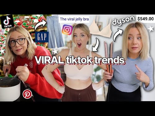 i tried *VIRAL* tiktok trends so you don't have to (dyson airstrait, christmas "crack" & more!)