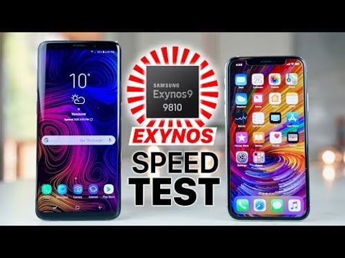Galaxy S9 Plus Exynos vs iPhone X Speed Test! Wow..