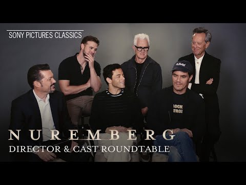 NUREMBERG Roundtable with Rami Malek, Leo Woodall, John Slattery, Richard E. Grant & Michael Shannon