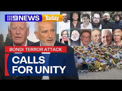 Jewish and Muslim community leaders call for unity after Bondi terror attack | 9 News Australia