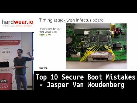 Top 10 Secure Boot Mistakes | Jasper Van Woudenberg | hardwear.io USA 2019