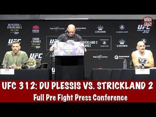 Full UFC 312 Pre Fight Press Conference: Dricus Du Plessis vs. Sean Strickland 2