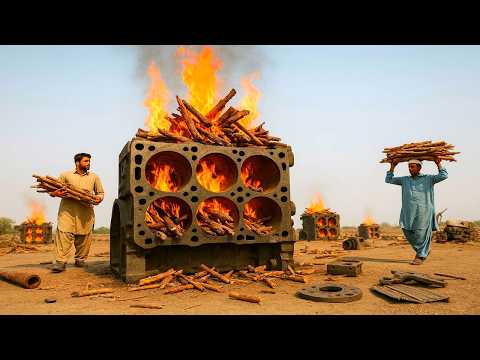Amazing Pakistani Mechanic Skills - Repairing a Cracked Engine Block - @Hydraulic Hands