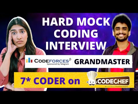 HARD Mock Coding Interview with Highest Rated Indian Coder, GrandMaster, YouTuber @utkarshgupta9858!
