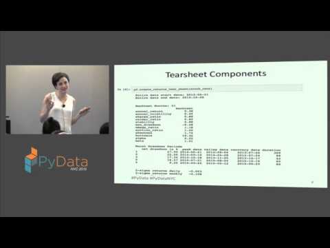 Dr Jessica Stauth: Portfolio and Risk Analytics in Python with pyfolio | PyData NYC 2015