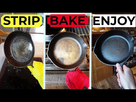Restoring Grandma's Skillet - How to Season Cast Iron