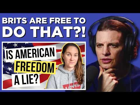 American Reacts to Why I Feel More Free In Britain Than America!