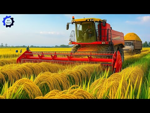 How Taiwan Farmers Plant and Harvest Rice to a New Level | Most Satisfying Agriculture Technology