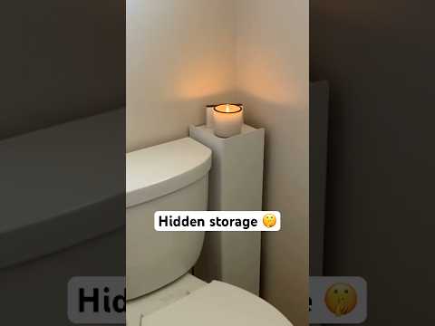 Small bathroom? Try this sleek storage solution 👀