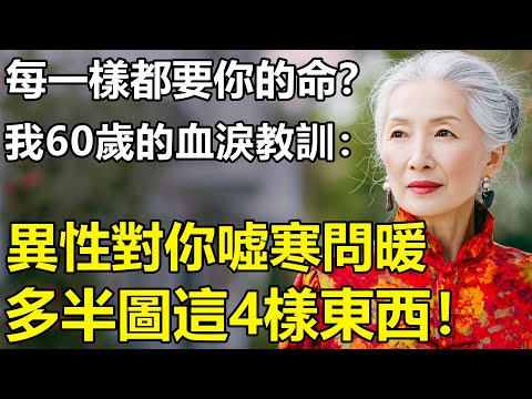 黃昏戀一定要警惕?我60歲的血淚教訓:晚年有異性對你噓寒問暖,多半圖這4樣東西!每一樣都要你的命【養老|情感|生活|幸福生活】