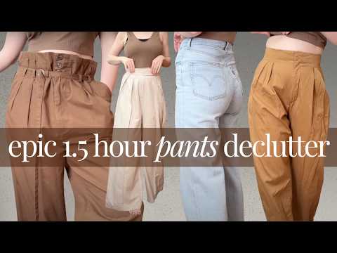 Decluttering my entire pants wardrobe, EVERY SINGLE PANT, a fraught and lengthy process