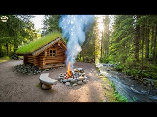 Crafting a Wooden House in the Wilderness: A Daring DIY Adventure!