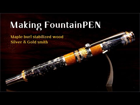 Create handmade FOUNTAIN PEN / Precious wood materials