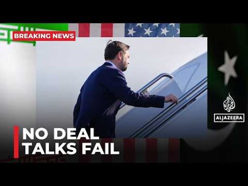 No deal after 21 hours. JD Vance Says US–Iran talks fail