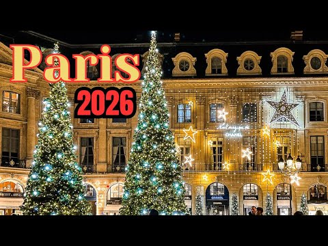 Paris, France🇫🇷 - Paris Christmas Lights 2026 | Christmas Walk 4K | Paris 4K