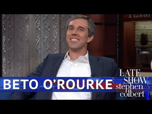 Beto O'Rourke Gets Debate Prep From Stephen Colbert