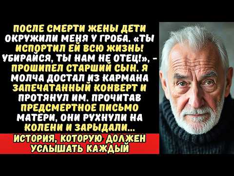 «Ты нам не отец!» — крикнули дети на похоронах жены. Тогда я отдал им конверт, который она оставила.