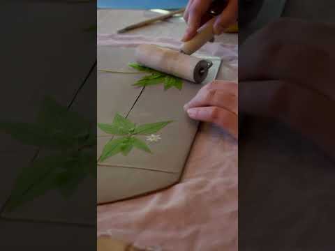 Printing Forest Flowers into Clay - how I create a leaf print with Starflower 🌿