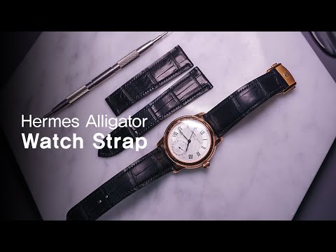 Making perfect Watch strap with Hermes Alligator leather. 에르메스식 시계스트랩 만들기(TCIM엘리게이터)