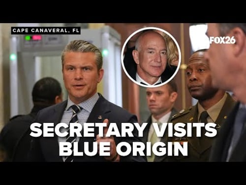 Hegseth taps Blue Origin for U.S. space defense during Arsenal of Freedom tour