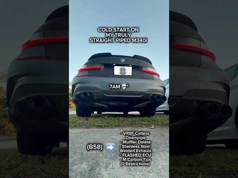 STRAIGHT PIPED B58 (M340i) SOUND CHECK !!! 🔥. #bmw #b58 #tunedcar #m340i #loudcars #aura #cartok