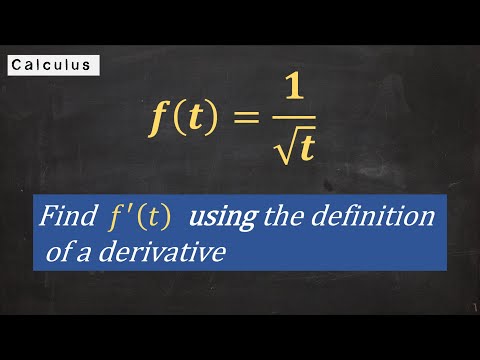 Differentiation Using The Definition of a Derivative