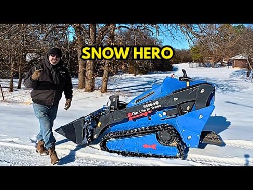 Helping My Neighbors Clear Snow with a Chinese Mini Skid Steer