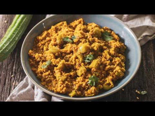 Turiya Mag ni Dal nu Shaak | Gujarati Ridge Gourd with Moong Dal