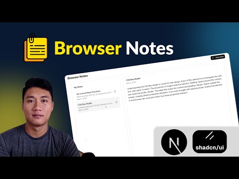 Next.js Notes App Tutorial for Beginners: Shadcn UI + Local Storage