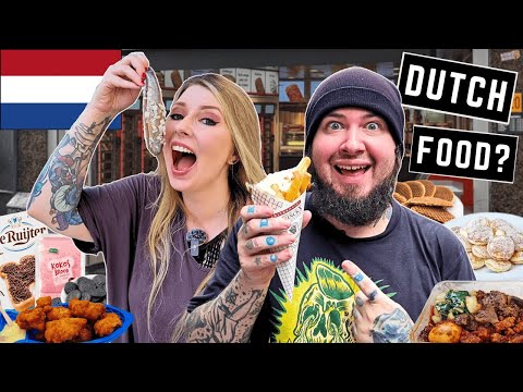 Dutch STREET FOOD TOUR in the Netherlands đłđą - BEST FOOD in Amsterdam you MUST TRY!