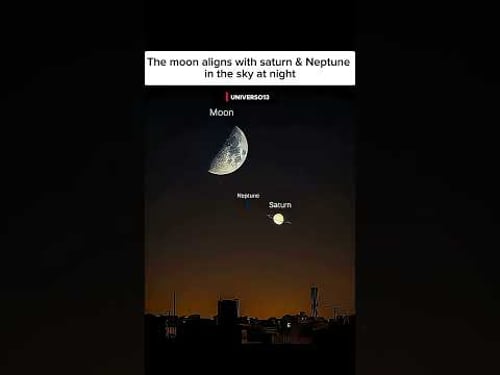 🚨 Moon-Neptune-Saturn Alignment 2026 January😱🌙✨#MoonNeptuneSaturn #astronomy #PlanetaryAlignment