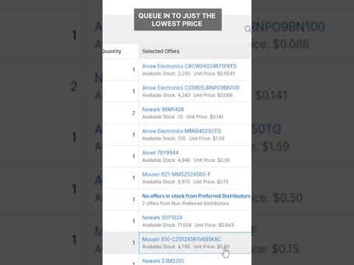Lowest Price Hack: Octopart Distributor Preferences