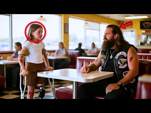 „Darf ich hier sitzen?“ fragte das behinderte Mädchen den Biker – was er entdeckte, schockierte ihn