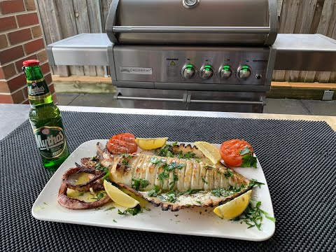 Greek style BBQ Calamari cooked by Jack The Greek