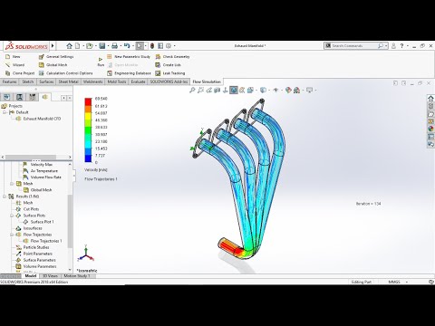 CFD Analysis Exhaust Manifold Use Solidworks