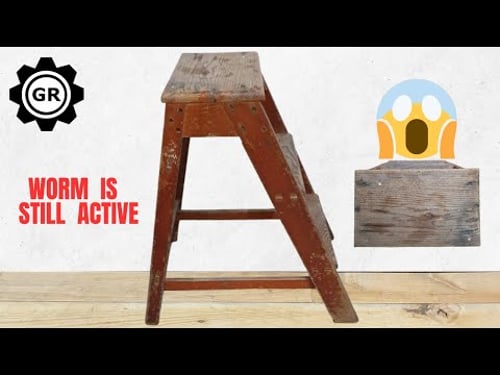 BEAUTIFUL old step ladder RESTORATION - RESTORED ready for living