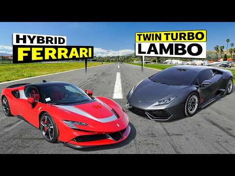 Supercar Drag Race Showdown! @Freddylsx's Lamborghini Huracán vs Hybrid Ferrari SF90 Stradale