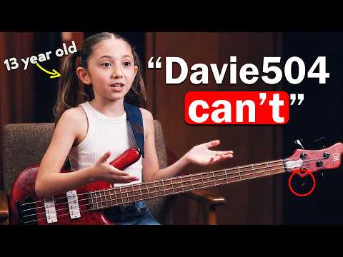 This 13 Year Old Said I Can't Play Her HARDEST Bass Riff... and she's right.