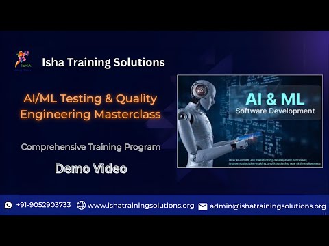 AI & ML Testing Demo On 15th Dec 2025. Pls contact or WhatsApp us on +91-9052903733 to enroll.